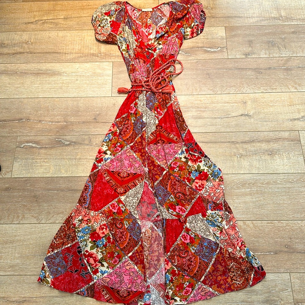 Love Stitch dress. Multi colored. XS. Rayon